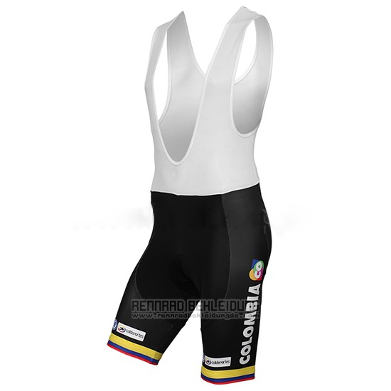 2014 Fahrradbekleidung Kolumbien Shwarz Trikot Kurzarm und Tragerhose