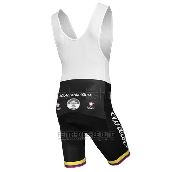 2014 Fahrradbekleidung Kolumbien Shwarz Trikot Kurzarm und Tragerhose