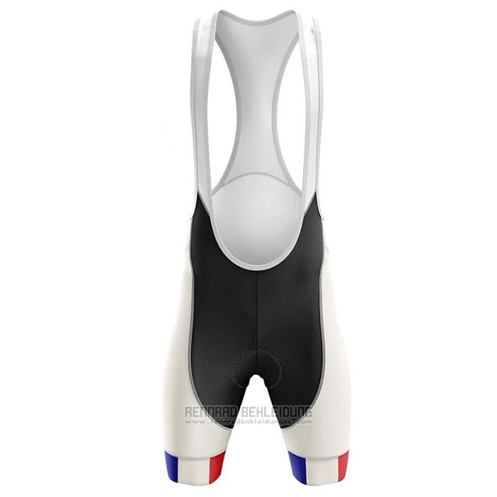 2020 Fahrradbekleidung Champion Frankreich Wei Trikot Kurzarm und Tragerhose