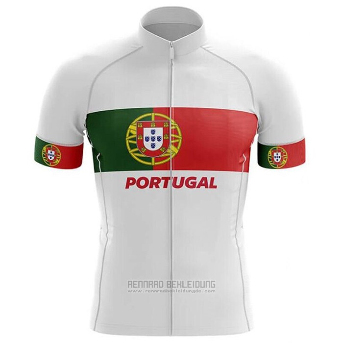 2020 Fahrradbekleidung Champion Portugal Wei Grun Rot Trikot Kurzarm und Tragerhose