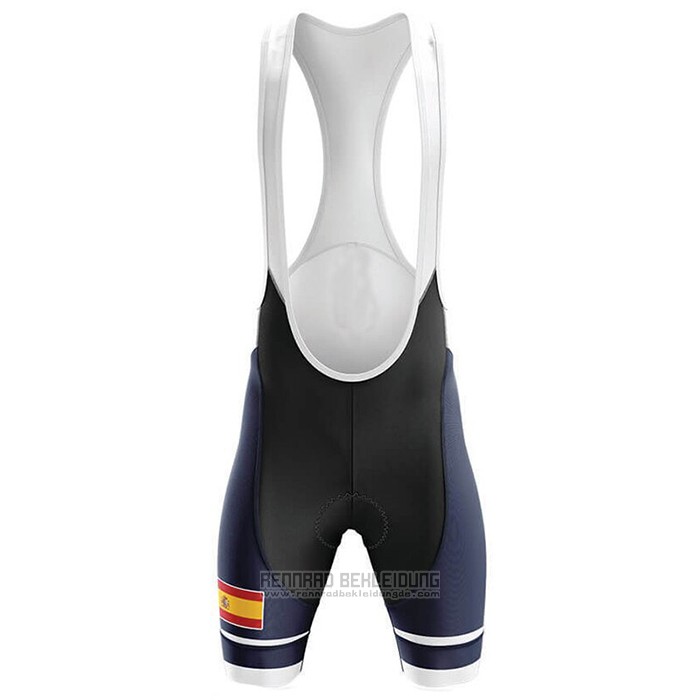 2020 Fahrradbekleidung Champion Spanien Blau Gelb Trikot Kurzarm und Tragerhose - zum Schließen ins Bild klicken