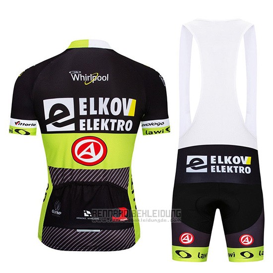 2019 Fahrradbekleidung Elkov Elektro Shwarz Grun Trikot Kurzarm und Overall