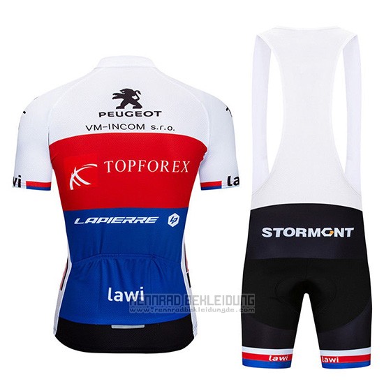 2019 Fahrradbekleidung Elkov Elektro Wei Rot Blau Trikot Kurzarm und Overall