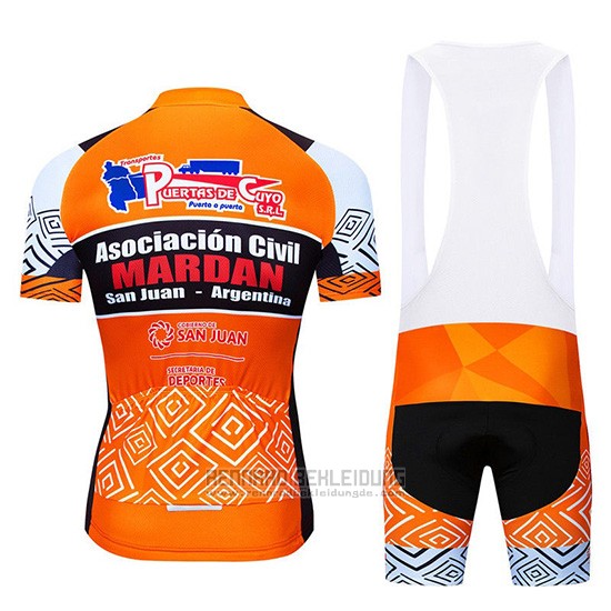 2019 Fahrradbekleidung Mardan Orange Trikot Kurzarm und Overall