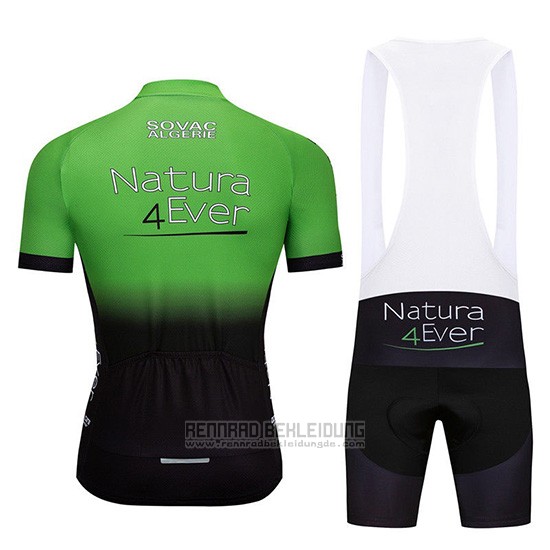 2019 Fahrradbekleidung Natura 4 Ever Grun Shwarz Trikot Kurzarm und Overall