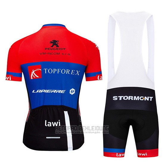 2019 Fahrradbekleidung Topforex Lapierre Rot Blau Trikot Kurzarm und Overall