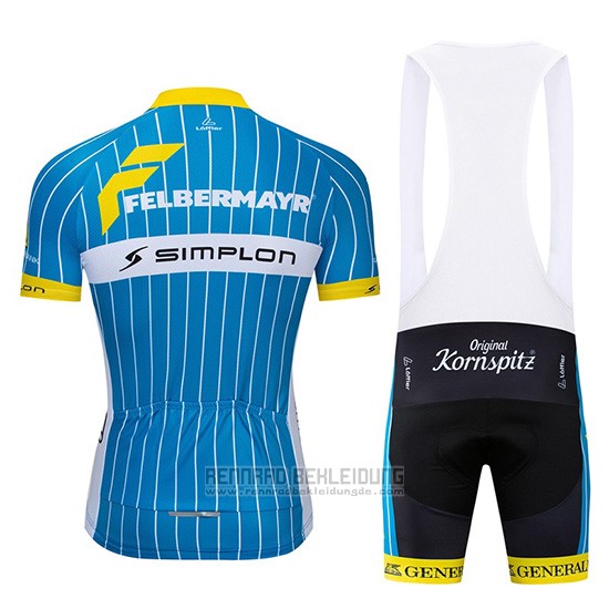 2019 Fahrradbekleidung Xentis Blau Wei Trikot Kurzarm und Overall