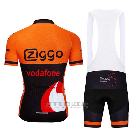 2019 Fahrradbekleidung Ziggo Orange Shwarz Trikot Kurzarm und Overall