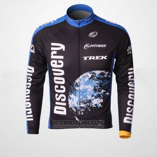 2007 Fahrradbekleidung Trek Shwarz und Blau Trikot Langarm und Tragerhose Pantaloni