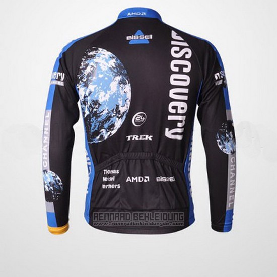 2007 Fahrradbekleidung Trek Shwarz und Blau Trikot Langarm und Tragerhose Pantaloni