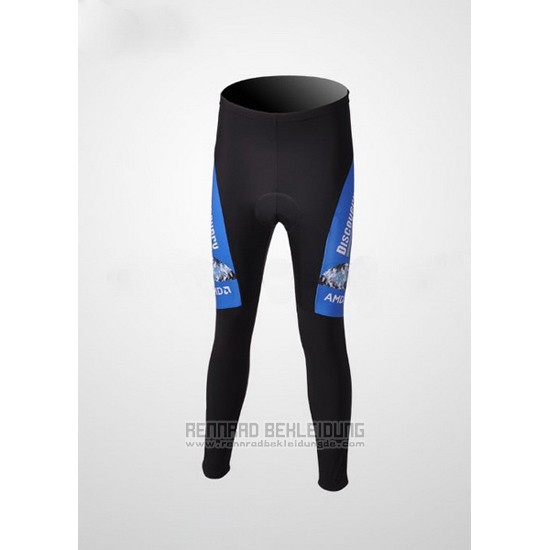 2007 Fahrradbekleidung Trek Shwarz und Blau Trikot Langarm und Tragerhose Pantaloni