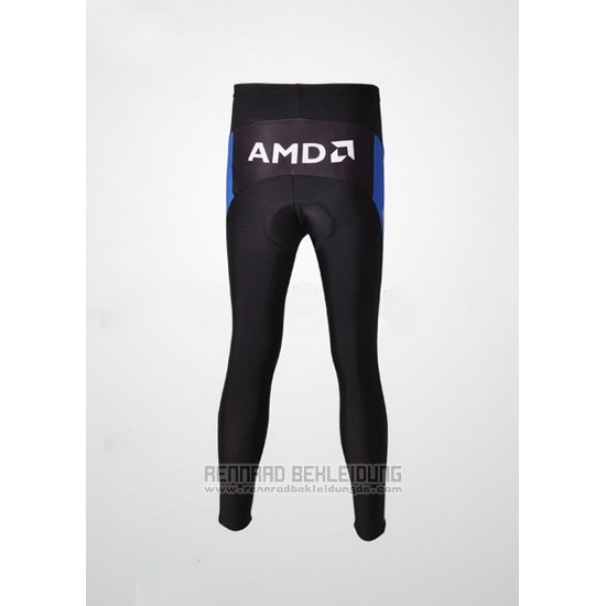 2007 Fahrradbekleidung Trek Shwarz und Blau Trikot Langarm und Tragerhose Pantaloni