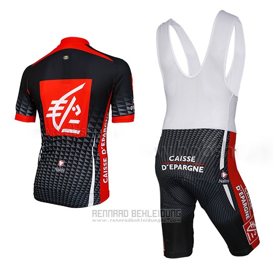 2010 Fahrradbekleidung Caisse D Epargne Shwarz und Wei Trikot Kurzarm und Tragerhose