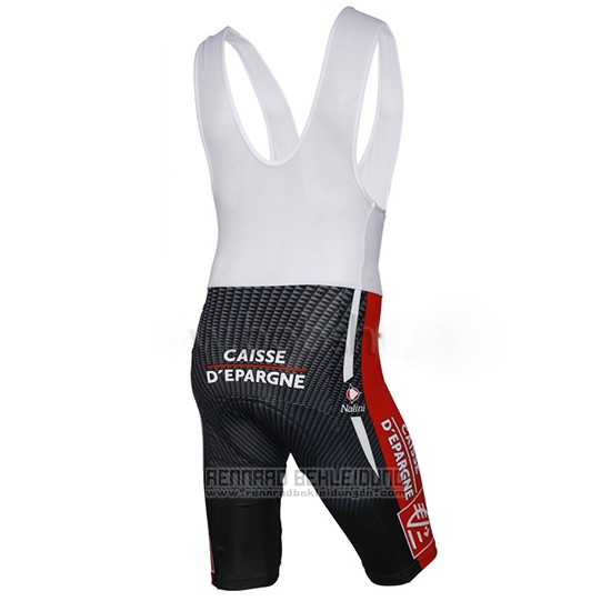 2010 Fahrradbekleidung Caisse D Epargne Shwarz und Wei Trikot Kurzarm und Tragerhose