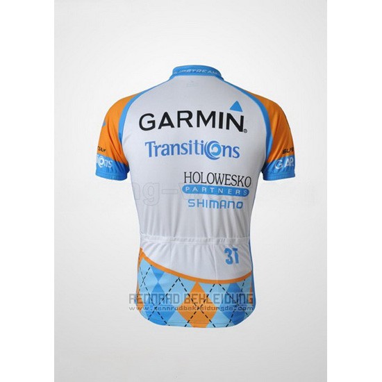 2010 Fahrradbekleidung Garmin Transtions Azurblau Trikot Kurzarm und Tragerhose