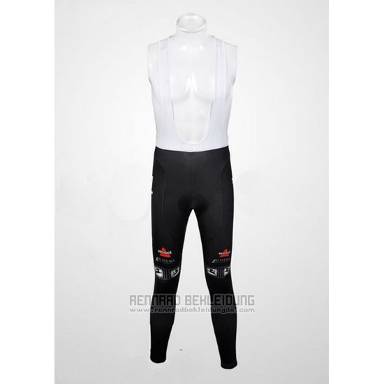 2012 Fahrradbekleidung Bissell Wei und Rot Trikot Langarm und Tragerhose
