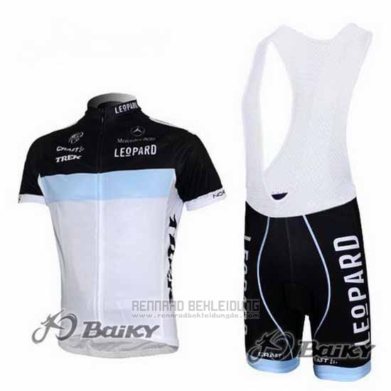 2012 Fahrradbekleidung Leopard Trek Shwarz und Wei Trikot Kurzarm und Tragerhose