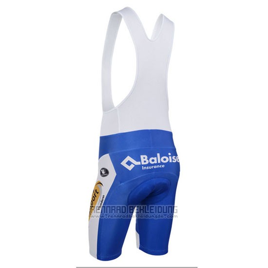 2013 Fahrradbekleidung Topsport Wei und Azurblau Trikot Kurzarm und Tragerhose
