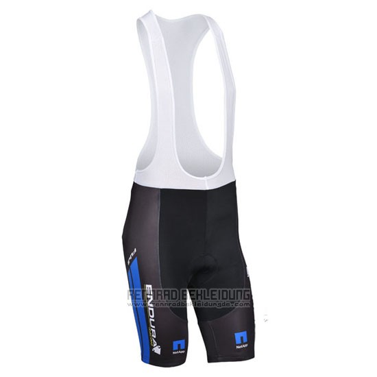 2014 Fahrradbekleidung Netapp Shwarz und Blau Trikot Kurzarm und Tragerhose