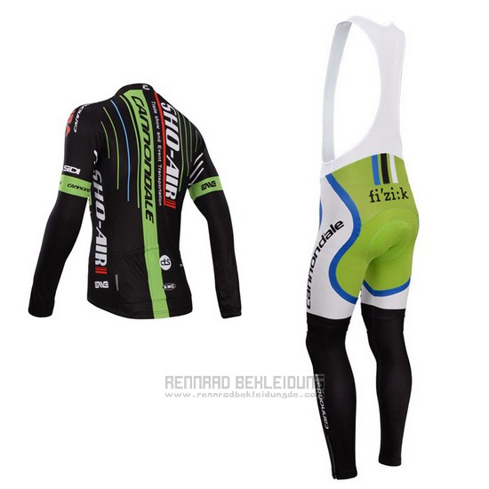 2014 Fahrradbekleidung Sho Air Cannondale Shwarz Trikot Langarm und Tragerhose