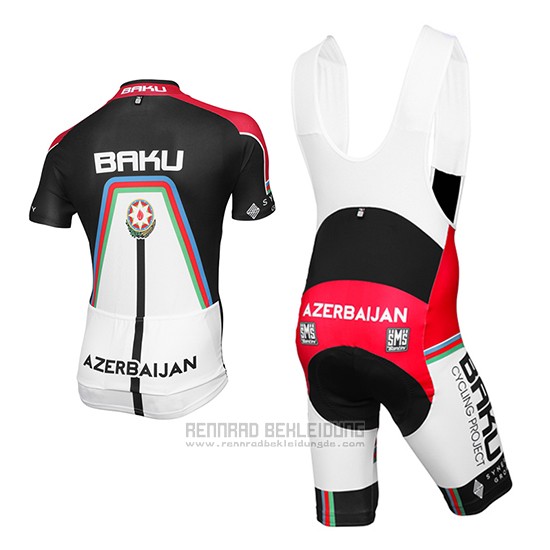 2015 Fahrradbekleidung Baku Shwarz und Wei Trikot Kurzarm und Tragerhose