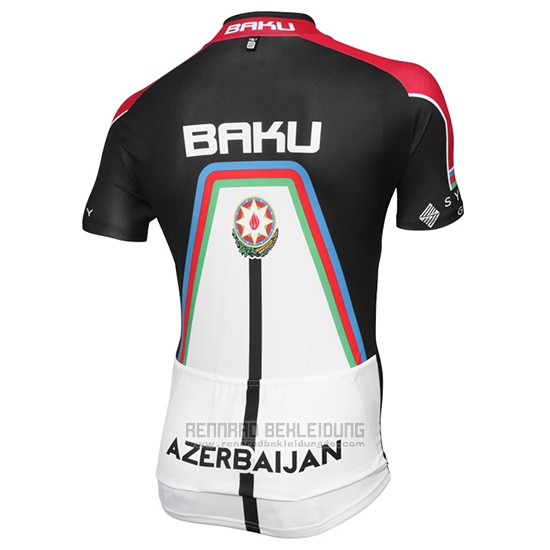 2015 Fahrradbekleidung Baku Shwarz und Wei Trikot Kurzarm und Tragerhose