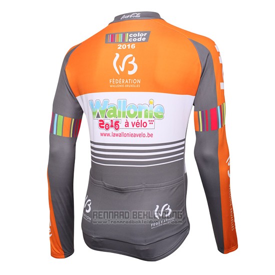 2015 Fahrradbekleidung Color Code Ml Orange Trikot Langarm und Tragerhose