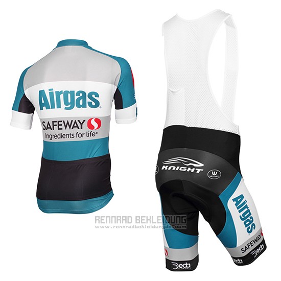 2015 Fahrradbekleidung D3 Devo Airgas Blau und Shwarz Trikot Kurzarm und Tragerhose