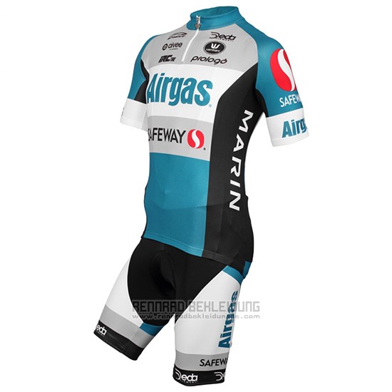 2015 Fahrradbekleidung D3 Devo Airgas Blau und Shwarz Trikot Kurzarm und Tragerhose
