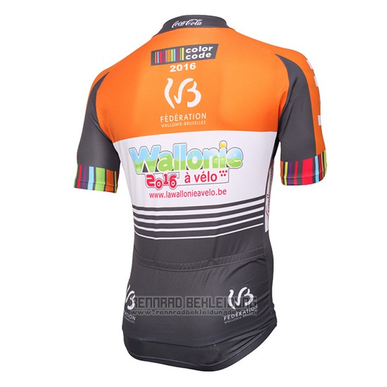 2016 Fahrradbekleidung Color Code Orange Trikot Kurzarm und Tragerhose