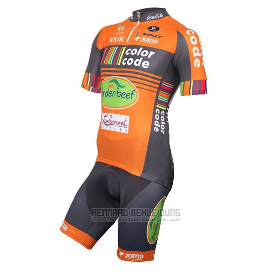 2016 Fahrradbekleidung Color Code Orange Trikot Kurzarm und Tragerhose