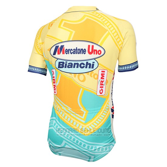 2016 Fahrradbekleidung Mercatone Uno Gelb Trikot Kurzarm und Tragerhose