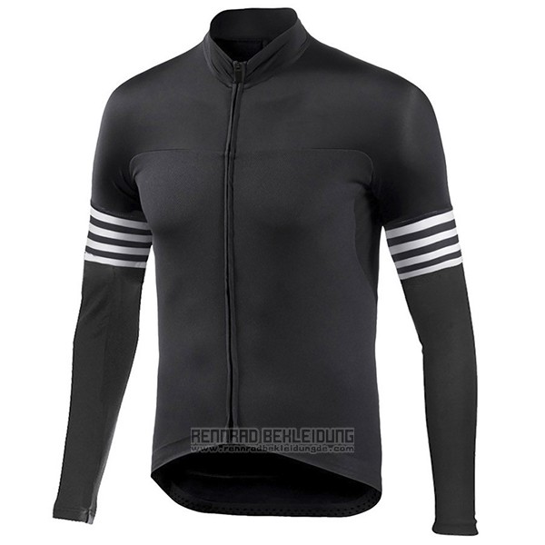 2017 Fahrradbekleidung Aero Noir Shwarz Trikot Langarm und Tragerhose