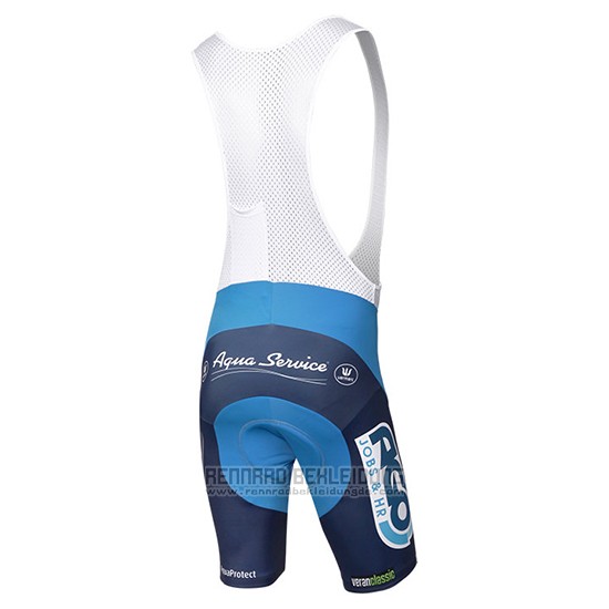 2017 Fahrradbekleidung Ago Aqua Service Blau Trikot Kurzarm und Tragerhose