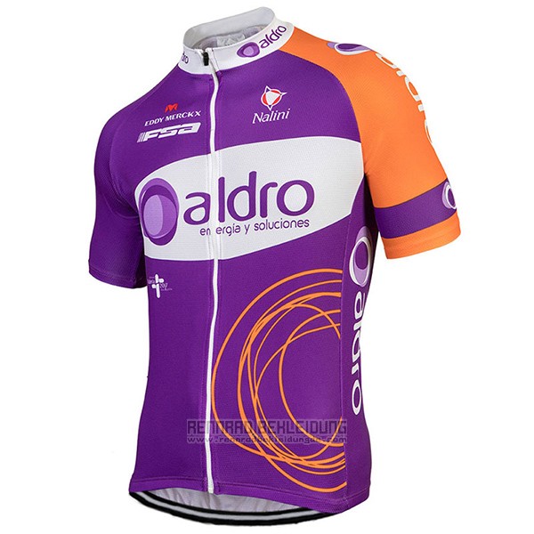 2017 Fahrradbekleidung Aldro Volett Trikot Kurzarm und Tragerhose
