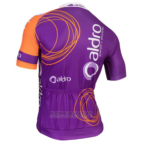 2017 Fahrradbekleidung Aldro Volett Trikot Kurzarm und Tragerhose