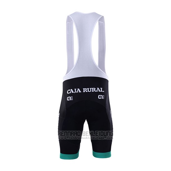 2017 Fahrradbekleidung Caja Rural Grun Trikot Kurzarm und Tragerhose