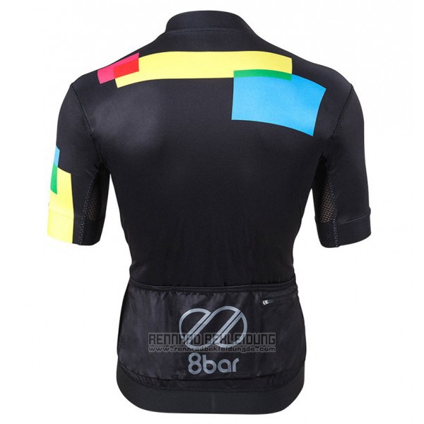 2017 Fahrradbekleidung Equipo 8bar Shwarz Trikot Kurzarm und Tragerhose