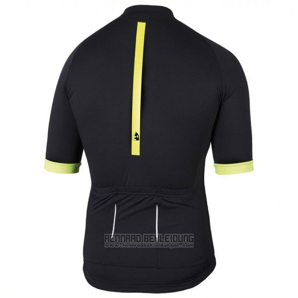 2017 Fahrradbekleidung Etxeondo Entzun Shwarz und Gelb Trikot Kurzarm und Tragerhose