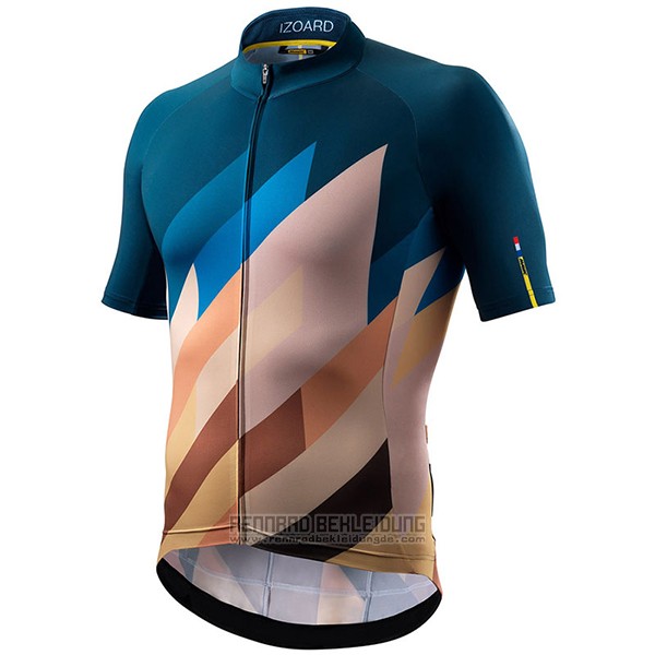 2017 Fahrradbekleidung Izoaro Braun Trikot Kurzarm und Tragerhose