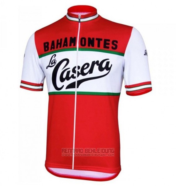 2017 Fahrradbekleidung La Casera Vintage Rot Trikot Kurzarm und Tragerhose - zum Schließen ins Bild klicken