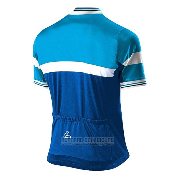 2017 Fahrradbekleidung Loffler Blau und Hellblau Trikot Kurzarm und Tragerhose