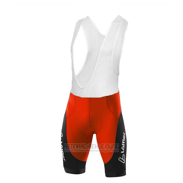 2017 Fahrradbekleidung Loffler Pro Racing Shwarz Trikot Kurzarm und Tragerhose