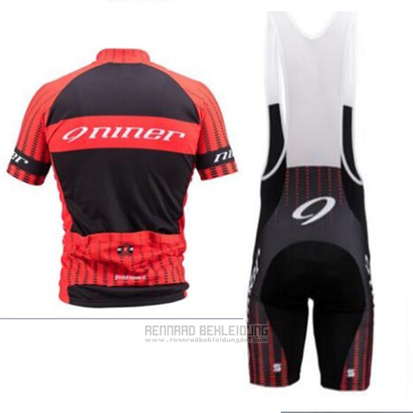 2017 Fahrradbekleidung Niner Rot Trikot Kurzarm und Tragerhose - zum Schließen ins Bild klicken