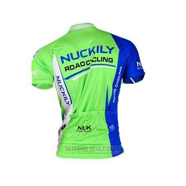 2017 Fahrradbekleidung Nuckily Wei und Grun Trikot Kurzarm und Tragerhose