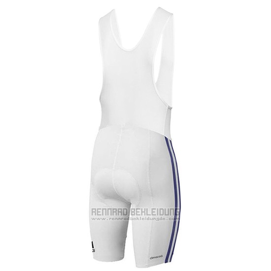 2017 Fahrradbekleidung Real Madrid Wei Trikot Kurzarm und Tragerhose