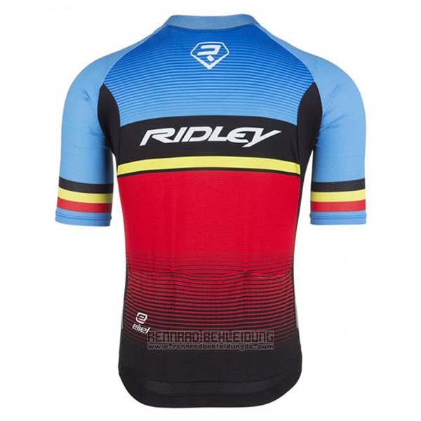 2017 Fahrradbekleidung Ridley Rincon Blau und Shwarz Trikot Kurzarm und Tragerhose