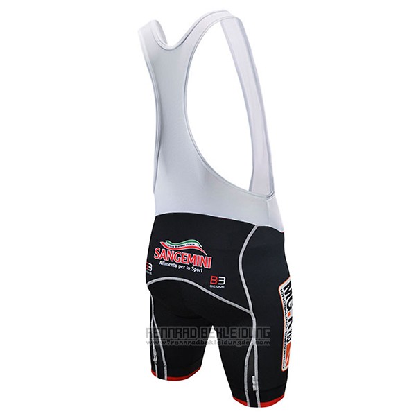2017 Fahrradbekleidung Sangemini Wei und Orange Trikot Kurzarm und Tragerhose
