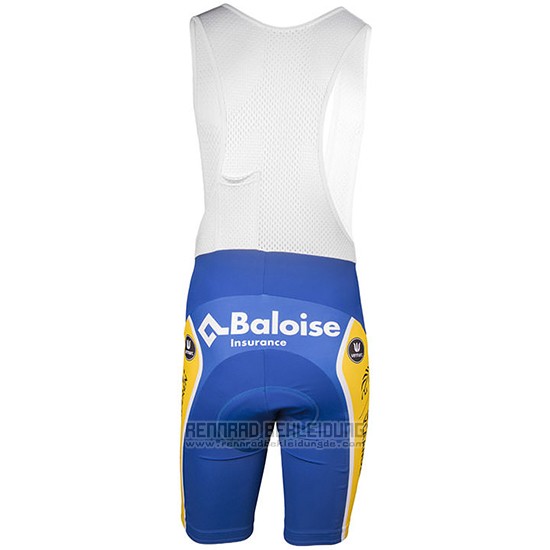 2017 Fahrradbekleidung Sport Vlaanderen Baloise Wei und Gelb Trikot Kurzarm und Tragerhose
