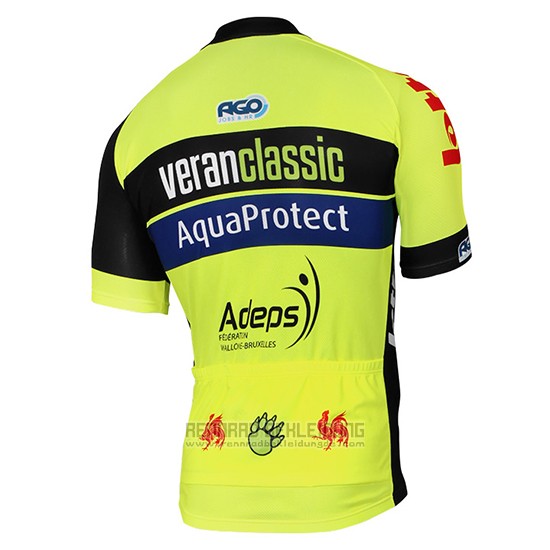 2017 Fahrradbekleidung Wb Verlanclassics Aquality Project Grun und Shwarz Trikot Kurzarm und Tragerhose